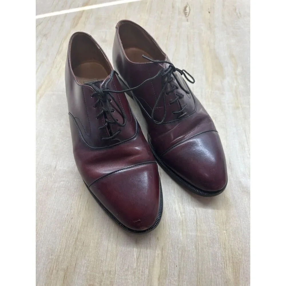 Cole Haan Men’s Dress Shoes Size 10 Cognac Brown Lace‎ Up